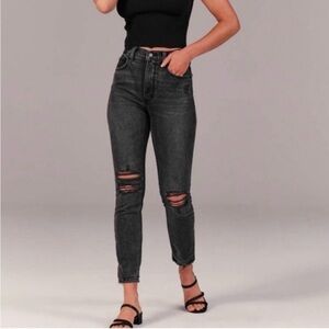 Abercrombie & Fitch Black‎ Skinny High Rise Distressed Jeans